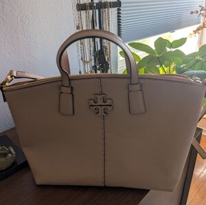 Tory Burch Blush Leather Tote Bag